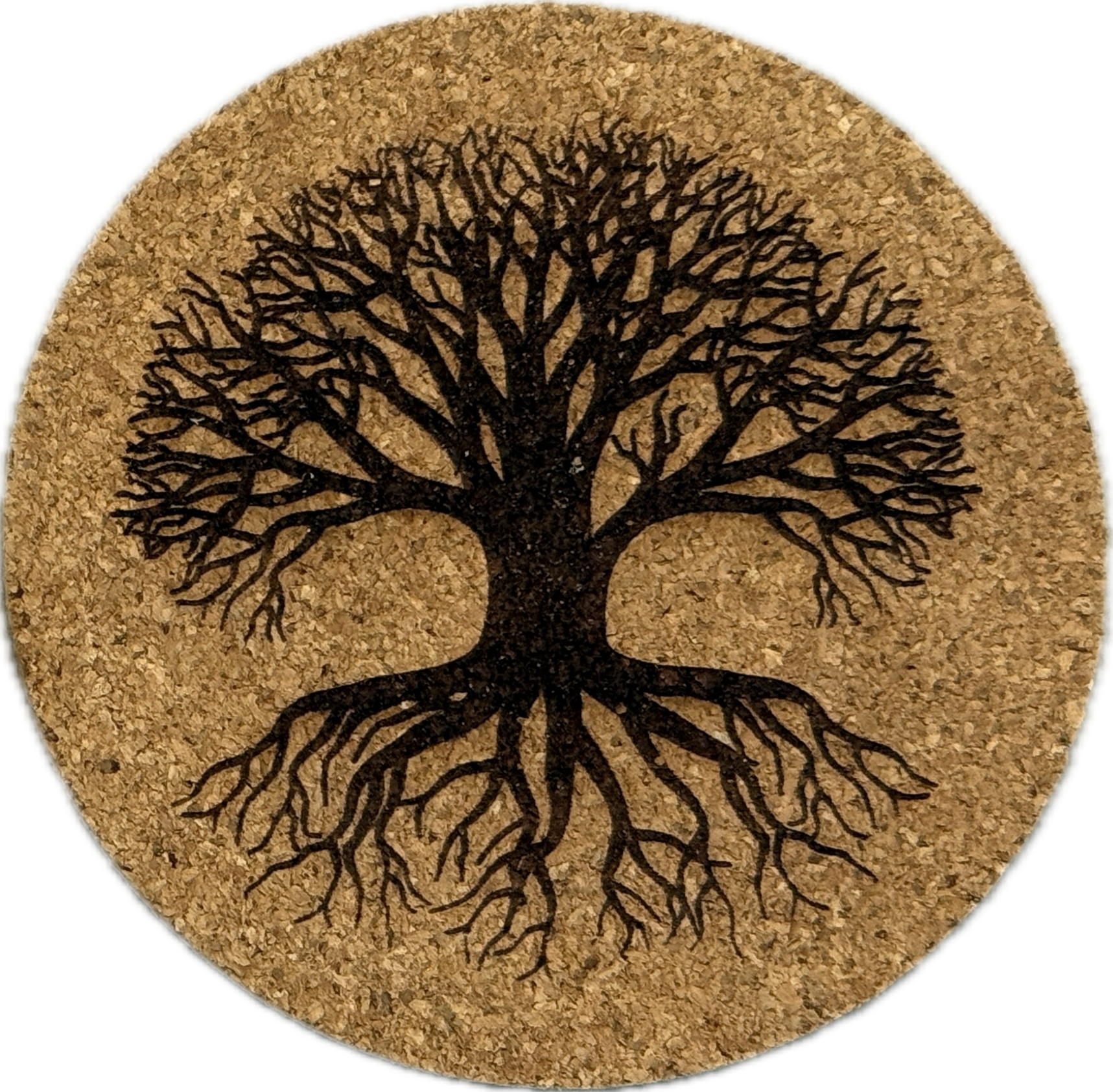 Wisdom Tree on Cork Coaster